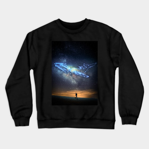 Whale Constellation Crewneck Sweatshirt by Tariq-T-art